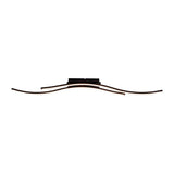LED Plafond "Onda", plafond en métal et en plastique en noir, avec des LED fermement construites, LED de plafond, 96 cm de long