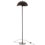 Lampadaire J-Line en métal noir avec base en marbre élégant