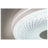 Plafond LED "Boise" Ø 51 cm avec de nombreuses fonctions, en métal et en plastique, blanc, avec des LED intégrées, éclairage pour le salon ou le bureau