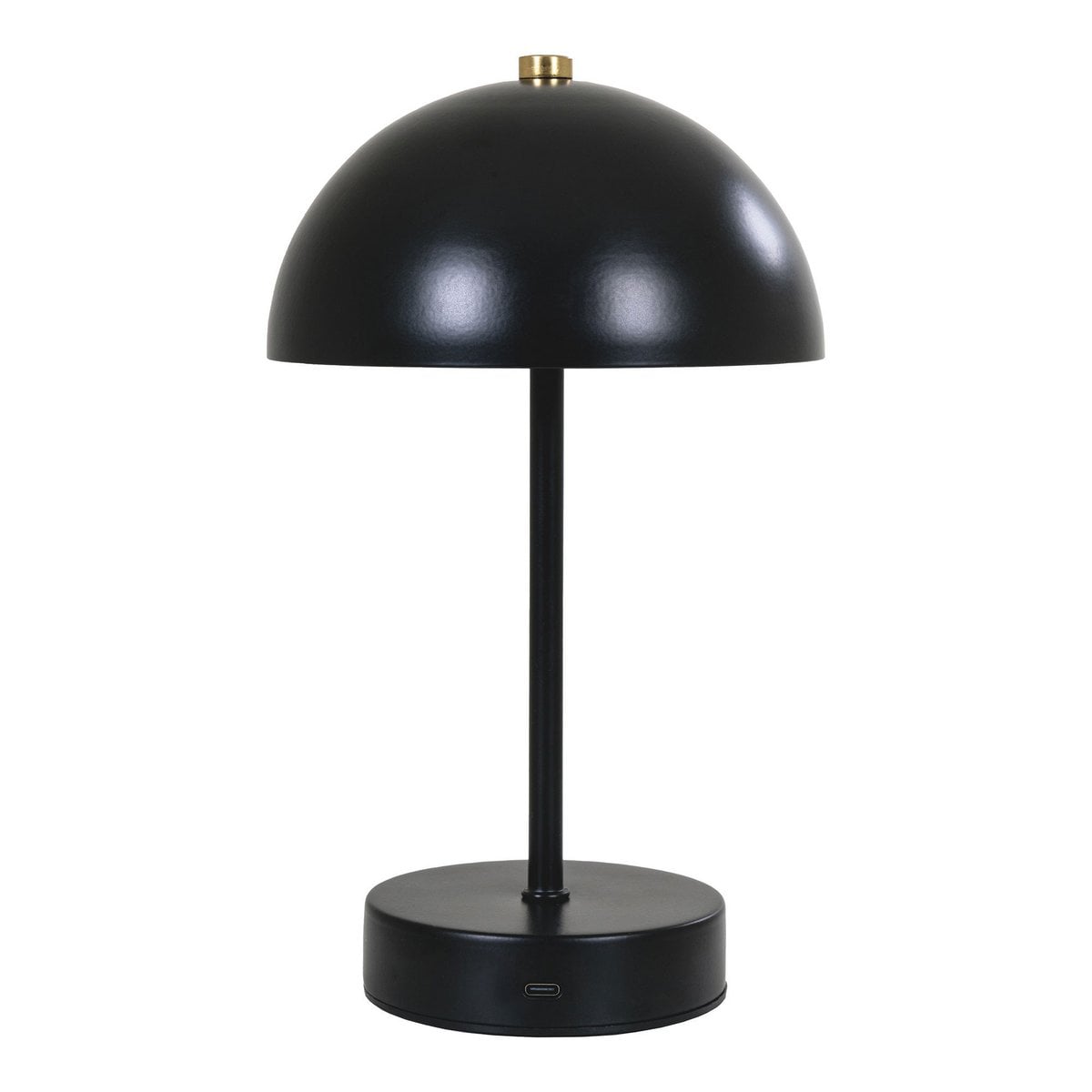 Détail de la base en laiton de la lampe de table LED Holt
