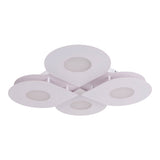 Plafond LED "SMILLA" blanc, 50 x 50 cm, 8 cm, métal et plastique, LED intégrés, 2400 lm, dimmable, fonction CCT 3000-6 500 K, fonction de veilleuse de nuit.