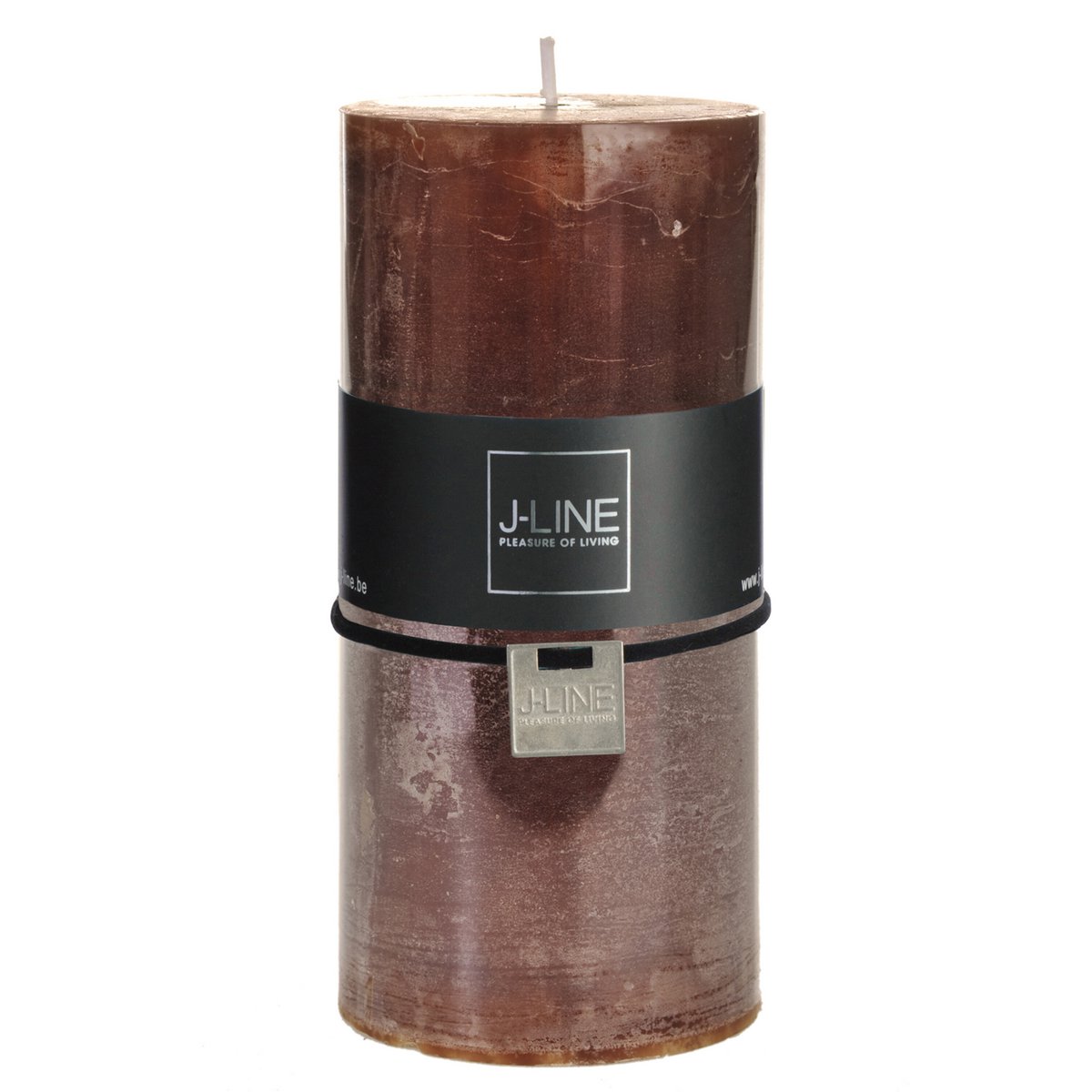 Emballage de la bougie cylindrique marron J-Line