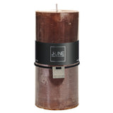 Emballage de la bougie cylindrique marron J-Line