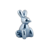 Statue Ballon Lapin Bleu en céramique vue de face