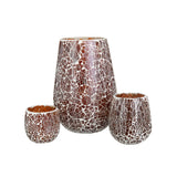 Bougeoir J-Line Ali en verre marron, ambiance chaleureuse