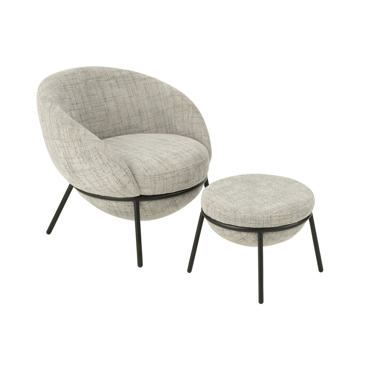 Chaise longue J-Line avec un décor floral