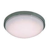 Mur et plafond LED "Catania" Ø 29 cm, métalcloscope chromé, plastique blanc (PMMA), moustiquaire, effet cristallin, effet mémoire, lumière nocturne