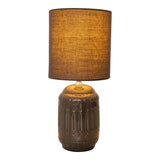 Lampe de table en céramique "Erida", lampe de table en céramique en gris, avec douille E14, pour salle à manger, salon, couloir ou bureau, lampe à l'intérieur