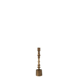 Bougeoir Neuh en aluminium bronze de J-Line, ambiance salon