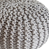 Tabouret de tricot pouf Ø 45 h 30 cm cm siège pouf tricot plancher