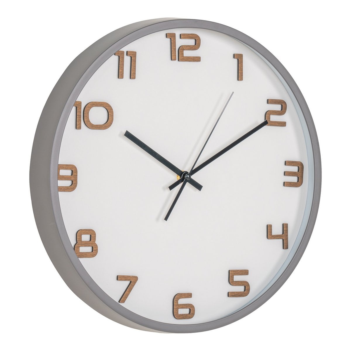 Horloge Murale Greenwich Ø35cm, détail du cadran minimaliste