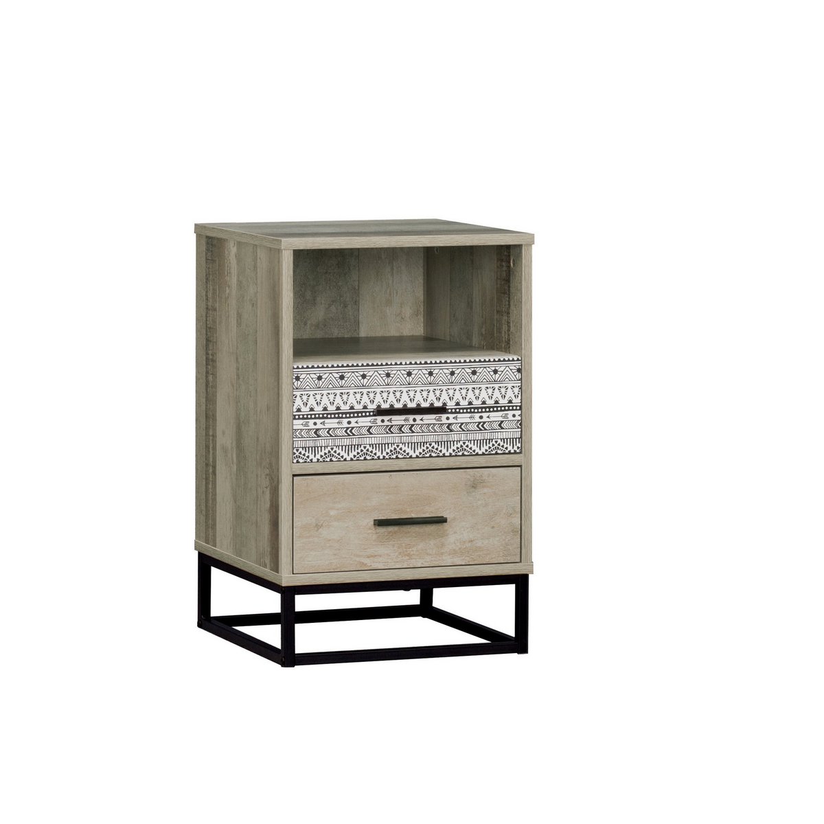 Commode Moebilia en bois et MDF avec objets de décoration