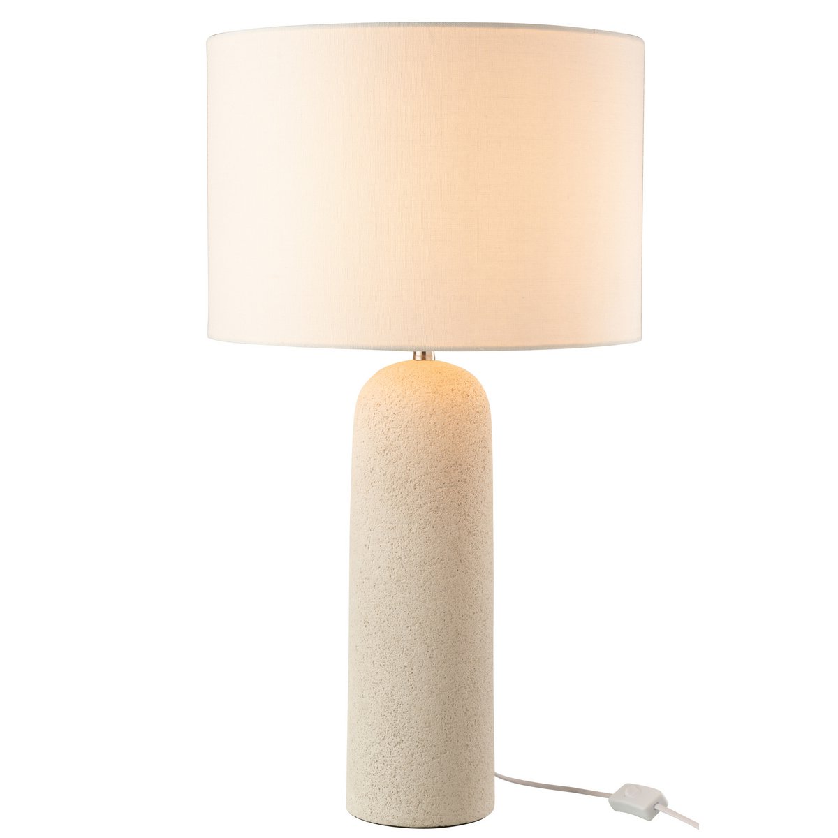 Lampe de table Isla Terracotta - Vue avant avec lumière