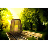 Lampe solaire LED "Plasto" Ø 26 cm à l'extérieur en métal brun et en plastique
