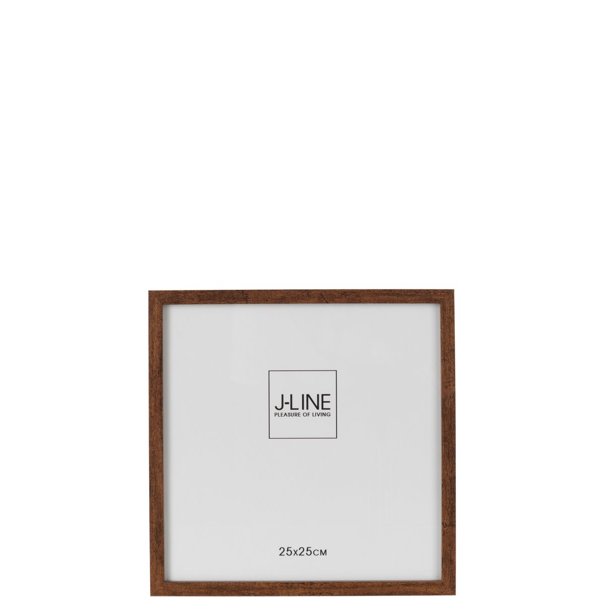 Cadre photo J-Line en bois marron foncé, détail de la texture