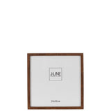 Cadre photo J-Line en bois marron foncé, détail de la texture
