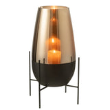 Détail du vase Milan J-Line, finition en verre doré
