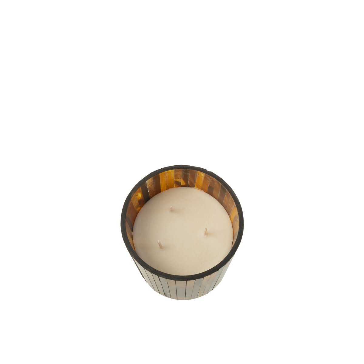 Bougie J-Line Noa Zesty Sunburst en verre, vue de face