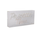 Décoration de "Time du Prosecco" LED Light pour 30 x 15 cm, en bleu et en magenta-rouge
