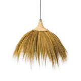 Grand abat-jour en jonc de mer – Suspension naturelle avec franges – Suspension Boho – Lampe suspendue tropicale faite à la main MAWANA (Ø 53 cm)