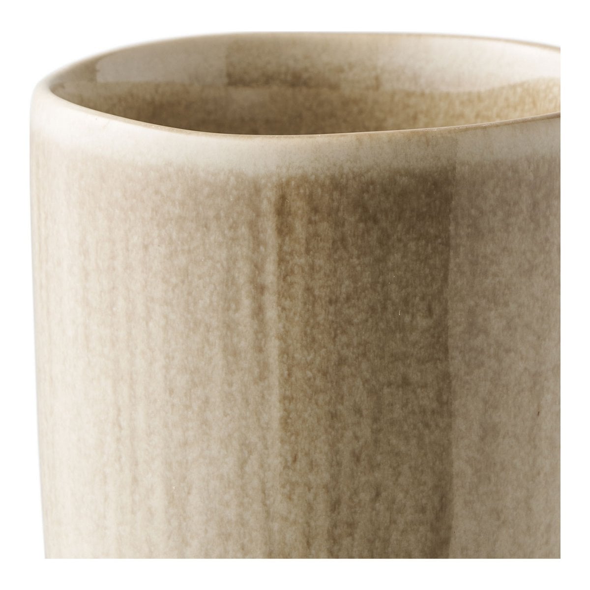 Lot de 4 tasses Viola, céramique beige, empilées