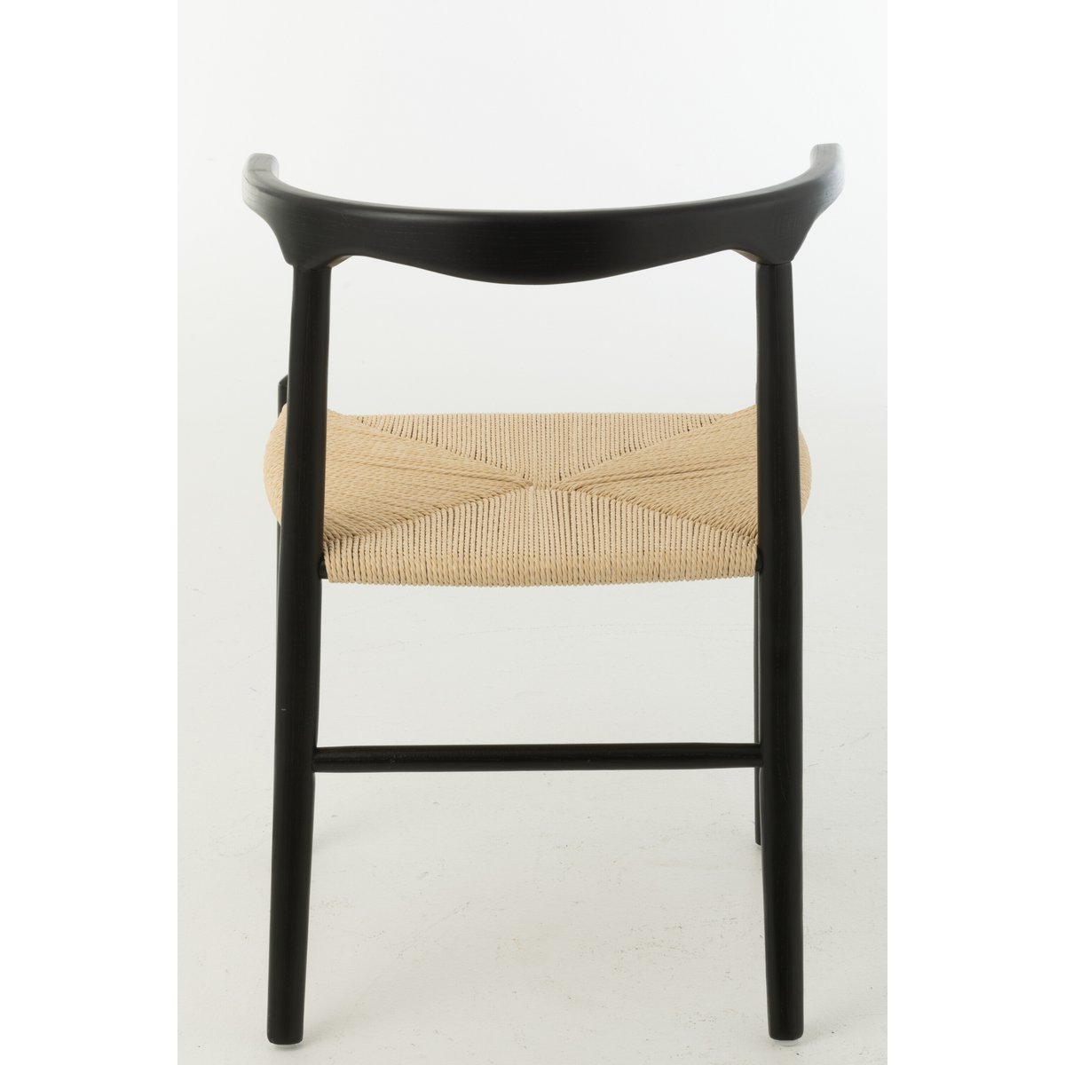 Vue latérale de la chaise Ton en hêtre noir