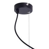 Lampe à 4 pendentifs "Triton" en métal noir en noir, avec douille E27, éclairage pour le salon, la salle à manger ou le bureau.