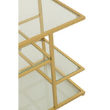 Table d'appoint J-Line Fer / Glass Gold Colored