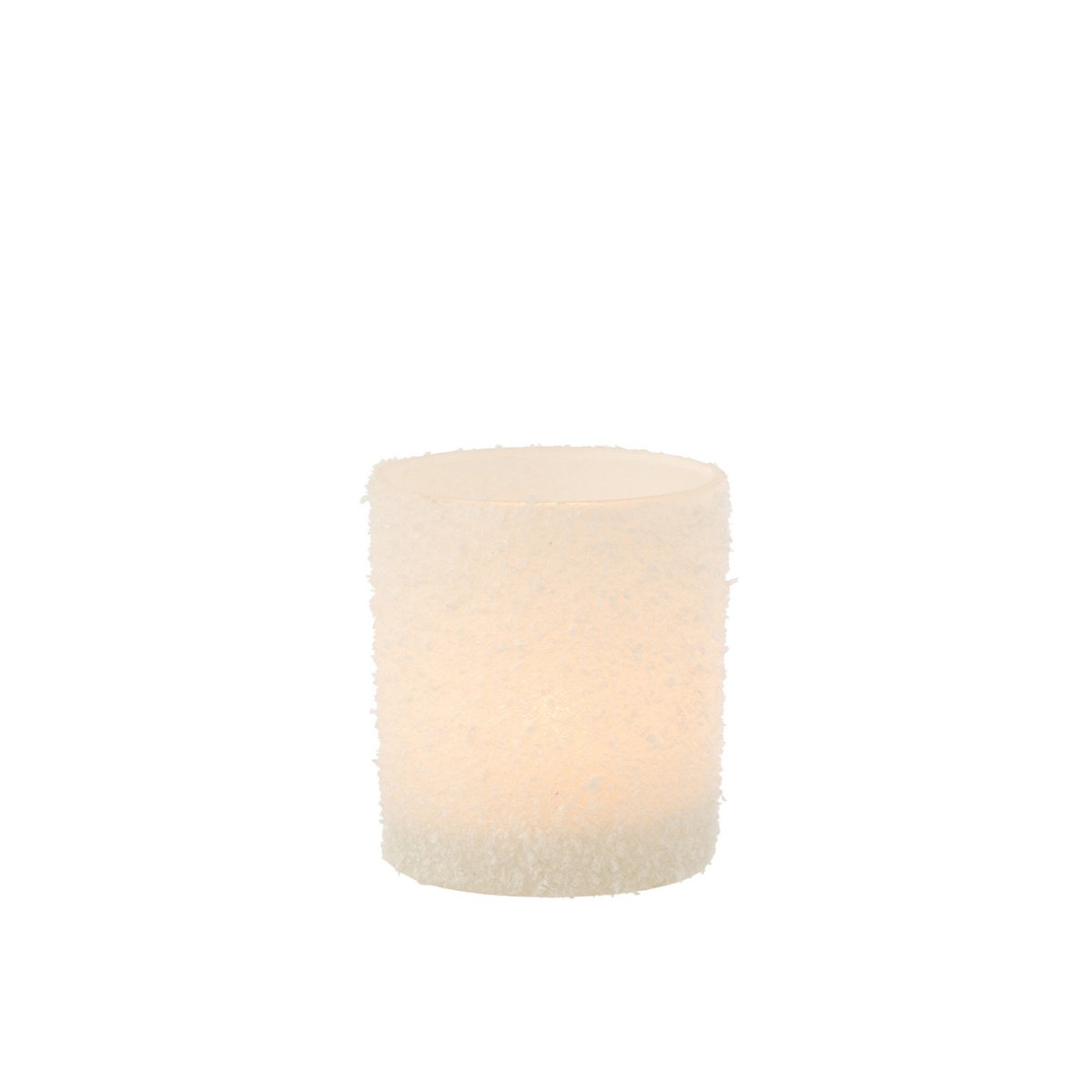 Photophore J-Line Snowy, détail du verre blanc
