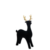 Sculpture Rendeer Velvet en polyresine noir, vue de face