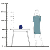 Vase en verre bleu vif