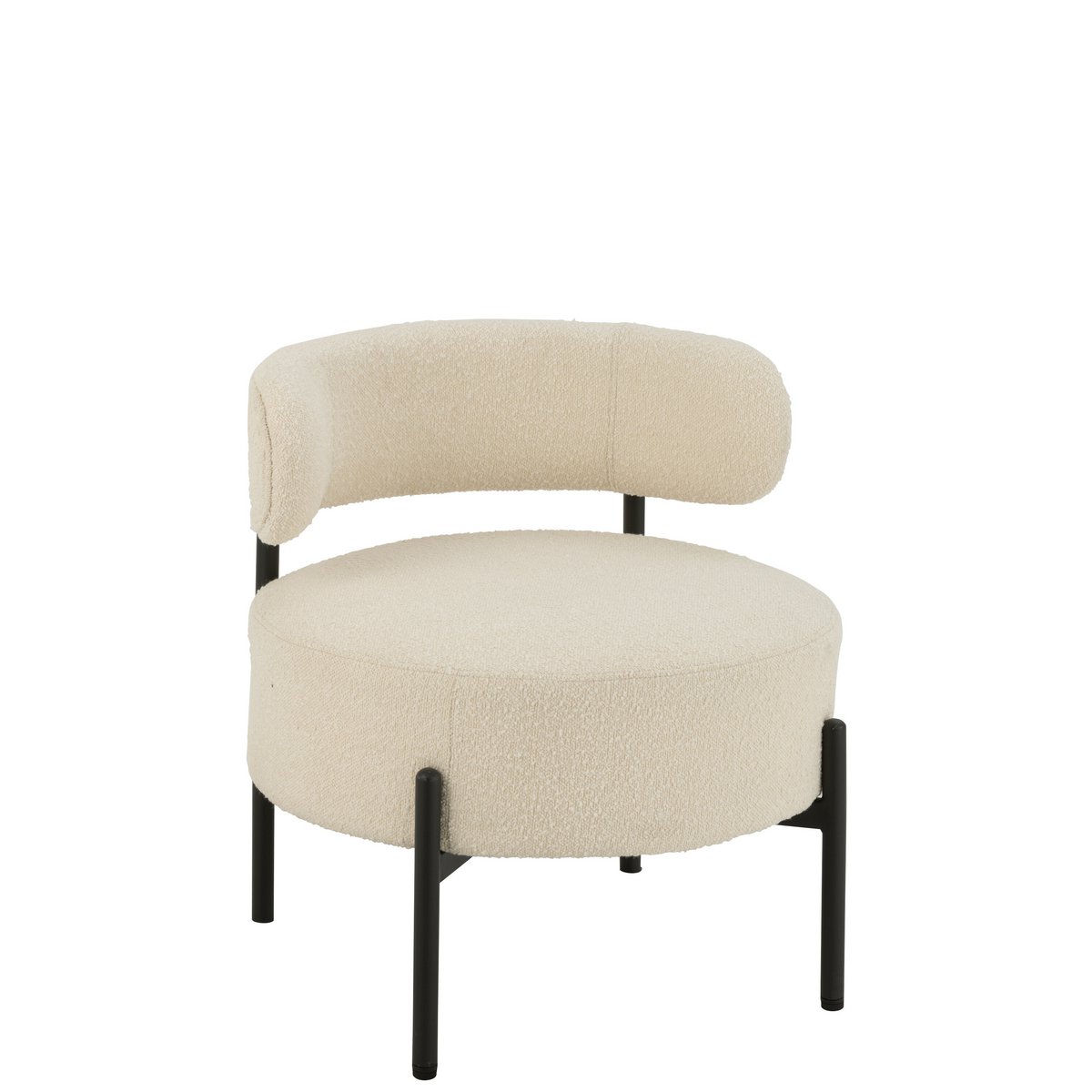 Fauteuil J-Lounge Bouclé en situation, décoré avec goût
