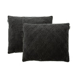 Coussin Velours Jade noir 60x50