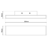 Lampe murale LED "Dubaï", lampe murale moderne en aluminium et en plastique, des LED fermement construites, 32 cm de long ou de haut. Idéal pour l'éclairage des zones d'entrée, des couloirs, pour structurer les grandes surfaces murales