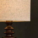 Lampe en bois marron foncé Bodhi