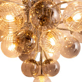 PENDANT LAMP "SPHERE" Ø 75 cm, AU S et verre avec différentes structures, éclairage pour le salon, la salle à manger ou le bureau.