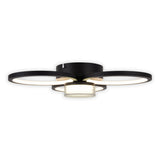 Le plafond LED "CIMO" en métal noir et en plastique, Ø Env.