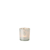 Bougeoir Leaf J-Line, détail du verre blanc