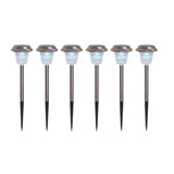 6 Set LED LED Light Light "Gustav" avec broche moulue, acier inoxydable et acrylique, avec des LED fermement construites en blanc froid, 39 cm de haut