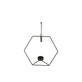 Décoration murale hexagonale noire brillante