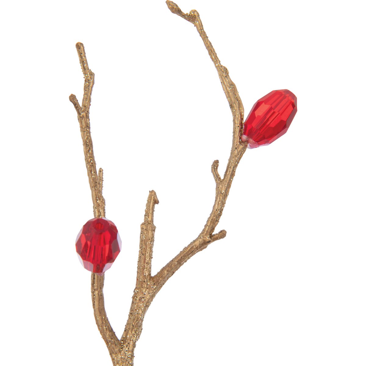 J-Line Branch Stones rouge et or, décoration élégante pour salon
