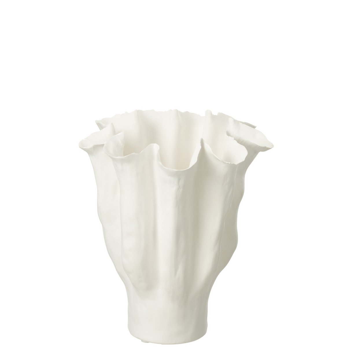 Vase Calyx en céramique blanc, design élégant et moderne