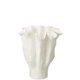 Vase Calyx en céramique blanc, design élégant et moderne
