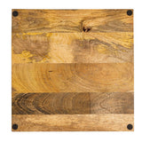 Plateau de service plateau en bois 40x40cm de plateau en bois de service de bac de plateau carré de mangue en mangue