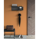 Gorillz Plenck - Porte-manteau mural - avec étagère à chapeau - Armoire - Noir