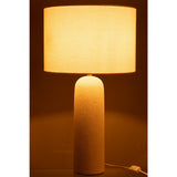 Détail de la céramique blanche de la lampe Isla Terracotta