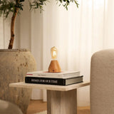 Lampe de table rechargeable marron clair Zavi