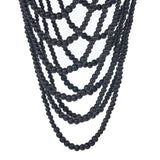 Le Lustre en Perles de Bois - Noir - L