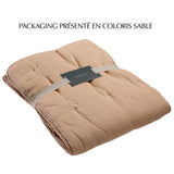Chemin de lit stonewashed Zeff Vert de gris 90 x 240