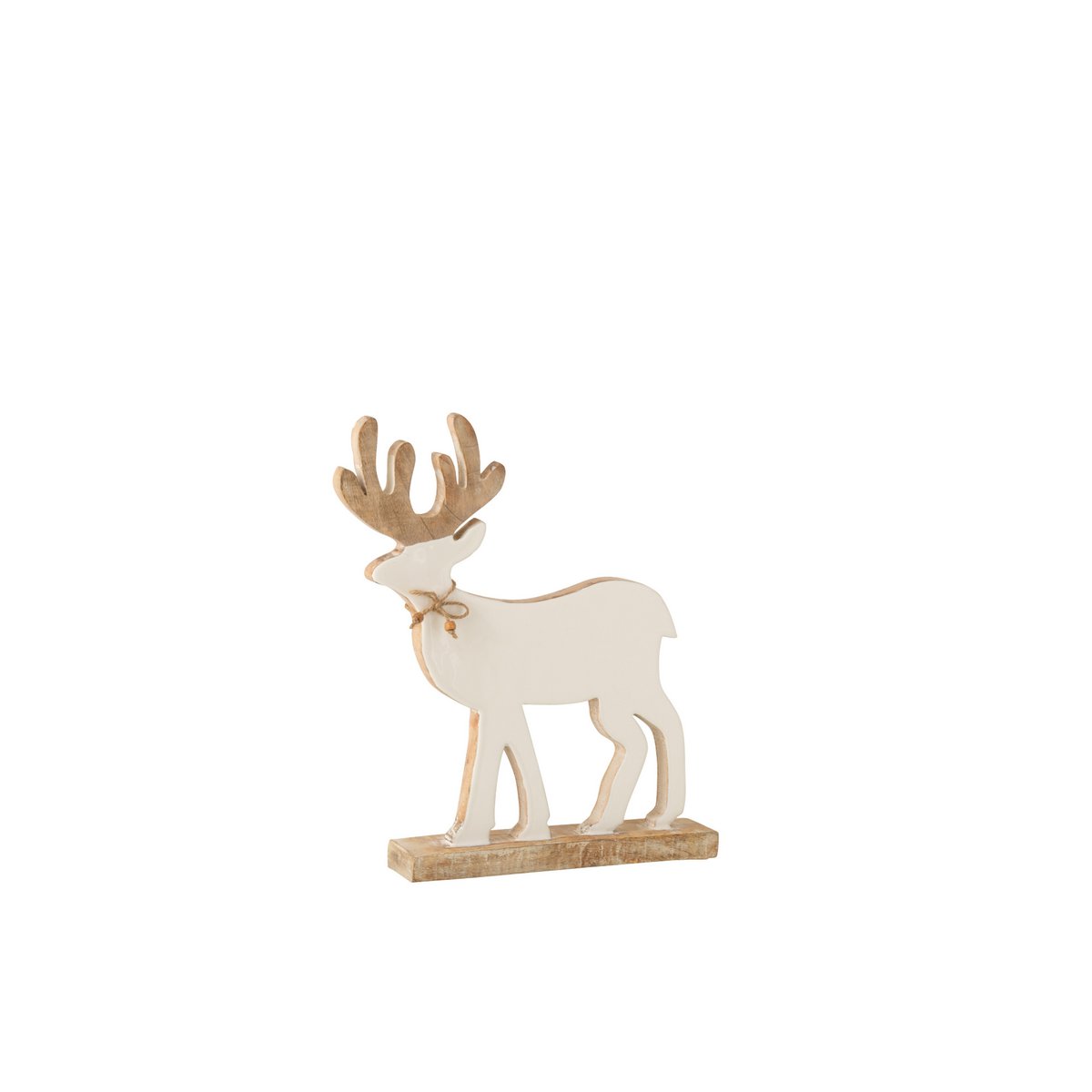 Figurine cerise J-Line en bois blanc sur fond neutre